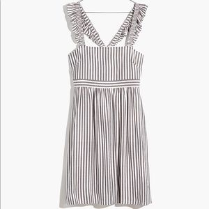 Madewell Striped Ruffle-Strap Empire Dress